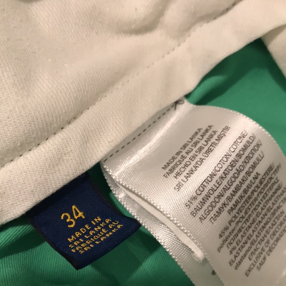 Polo Ralph Lauren Golf Shorts Mens 34 Green Classic Fit Preppy Chino - Picture 5 of 9